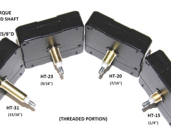 High Torque Quartz Clock Movement (SILENT SWEEP)  w/Extended Shaft For Long Hands, Sweep Motion