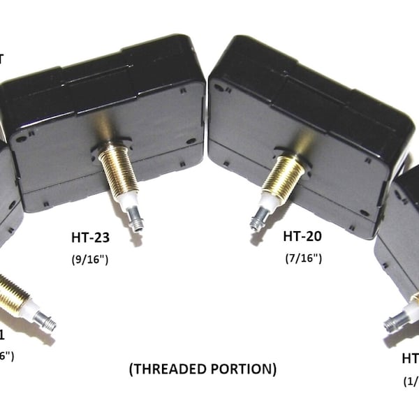 High Torque Quartz Clock Movement (SILENT SWEEP)  w/Extended Shaft For Long Hands, Sweep Motion