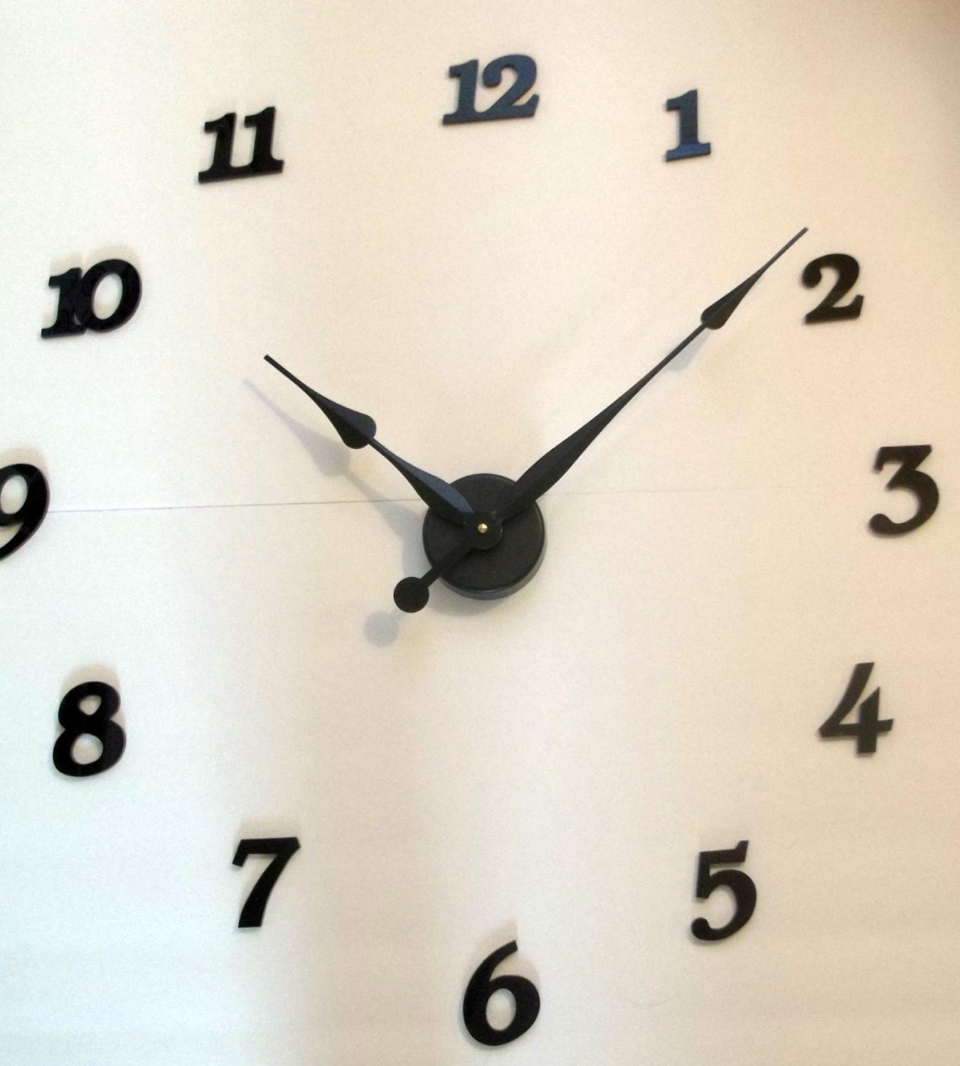 High Torque Quartz Clock Movement Silent Sweep with 12 Large Spaded Hands No6 Wall Mounting Hub and Deluxe Hour Numbers