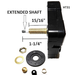 High Torque Quartz Clock Movement SILENT SWEEP w/Extended Shaft For Long Hands, Sweep Motion image 5