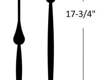 Number 11 12 in. Long Balanced Spaded Clock Hands No6 (Requires High Torque Movement)Hand Set, 17-3/4" Balanced Hands (MOTOR NOT INCLUDED)
