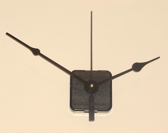 10 Continuous Motion High Torque Quartz Clock Movements (Super Quiet) Extended Shafts with Clock Hangers and Your Choice Of Hands