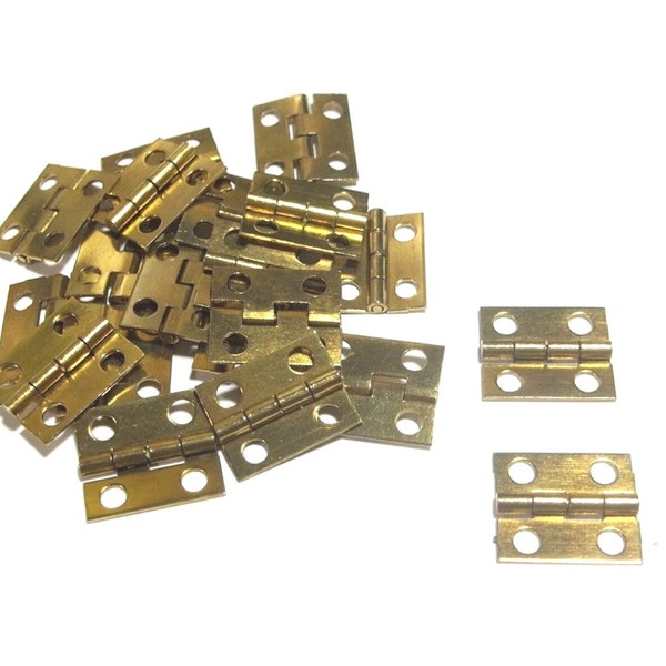 20 Brass Plated Hinges For Jewelry Boxes - Craft Projects - Hand Craft - Music Box