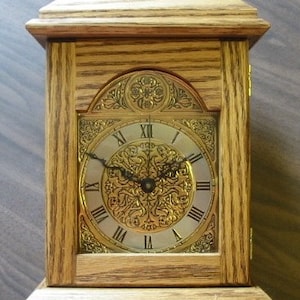 English Tempus Fugit Carriage Clock - Solid Oak