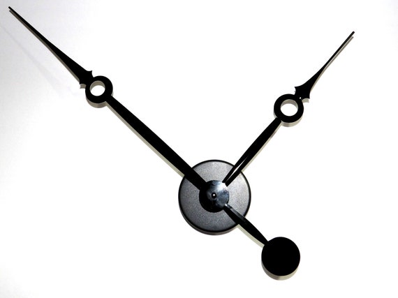 Silent Sweep Extended Shaft with 12 in High Torque Clock Movement Long Balanced Hands No3 w//Wall Mounting Hub