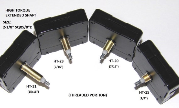 #010 & 2 1/2" hand Quartz Clock kit 3/4" thread LONG SHAFT quiet motor 