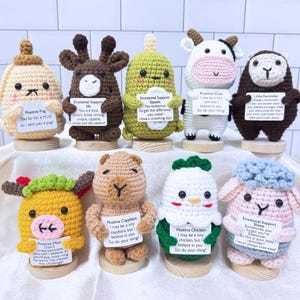 かぎ針編みの鶏/カピバラ/オランウータン/ヘラジカ、感情サポート、母の日ギフト、かわいい農場の動物、春の装飾、イースターひよこのおもちゃ、動物愛好家へのギフト