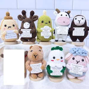 Crochet Chicken/Capybara/Orangutan/Elk,Emotional Support,Mother's Day Gift,Cute Farm Animal,Spring Decor,Easter Chick Toy,Animal Lover Gift