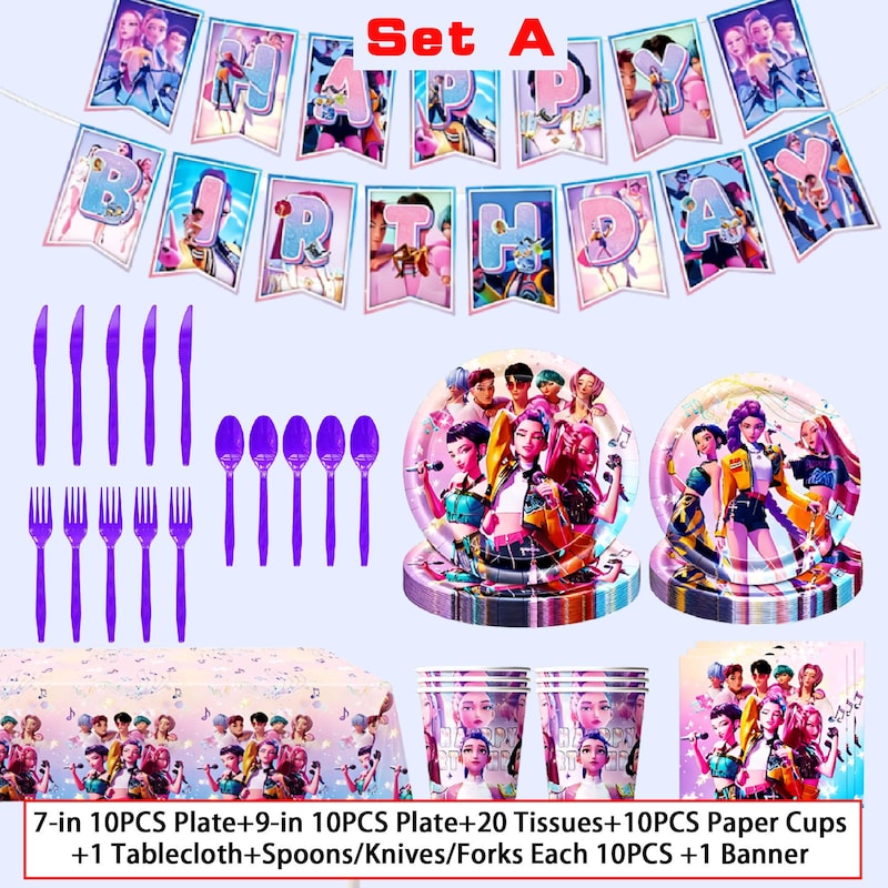 Kpop Demon Hunters Birthday Plates - Etsy