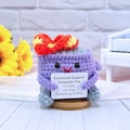 Adorable Crochet Dumpster Fire,Handmade Crochet Emotional Support Dumpster Fire,Office Desk Decor,Various Colors Dumpster Fire