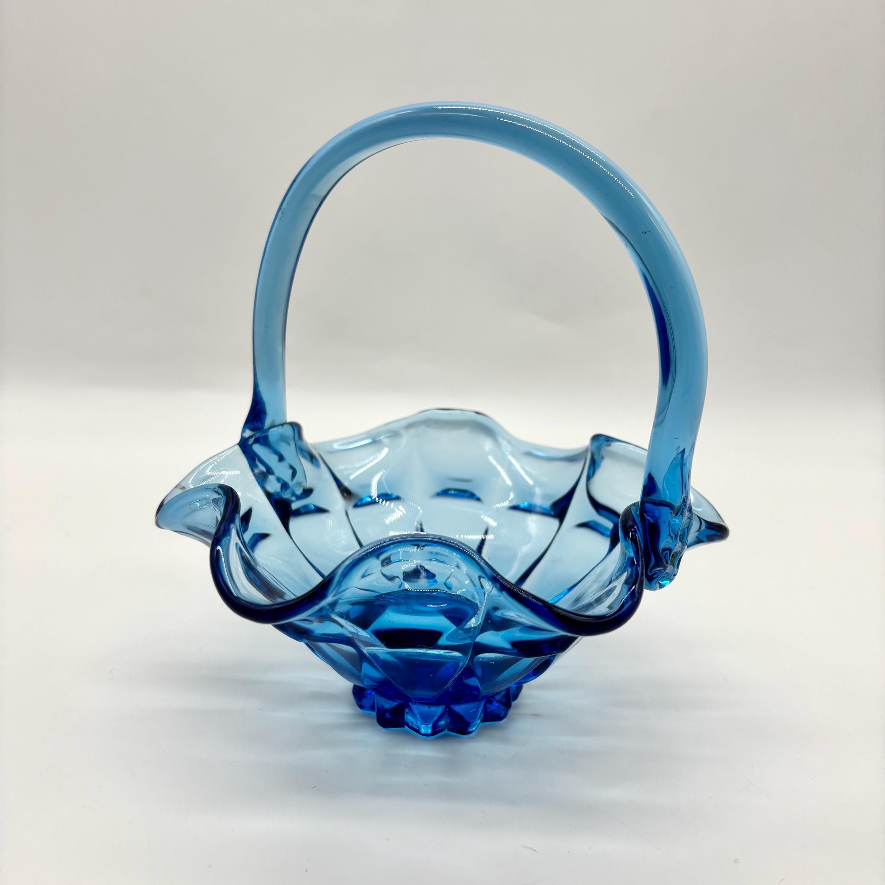 Blue Fenton Glass Basket - Etsy - Page 3