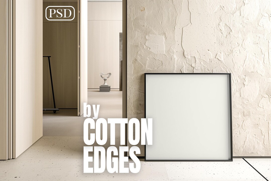Black Square Frame Mockup - PSD Digital Download - Home Art Gallery ...