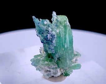 Natural Bi-Color Tourmaline (Blue & Green Indicolite/Verdelite) Specimen