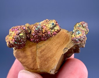 Natural Rainbow Pyrite Crystal Specimen