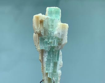 Paraiba Tourmaline Crystal: Raw Blue Gemstone Cluster - 20.25 Carats