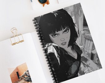 Notatnik spiralny z grafiką – Bold Action Woman, artykuły papiernicze do prowadzenia dziennika