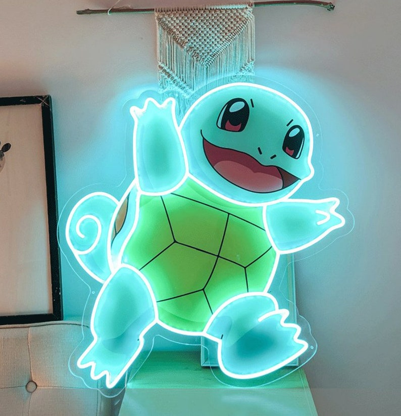 Squirtle Neon Sign Squirtle Led Sign Pokemon Neon Sign - Etsy