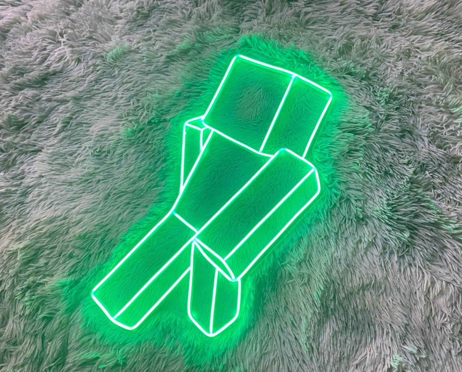 Minecraft Neon Sign Custom Neon Sign Wall Decor Minecraft Etsy