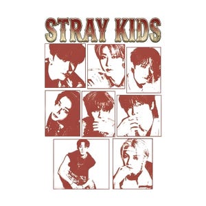 Stray Kids Bootleg PNG, DominATE Tour SKZOO Fan Art (digital nedladdning)