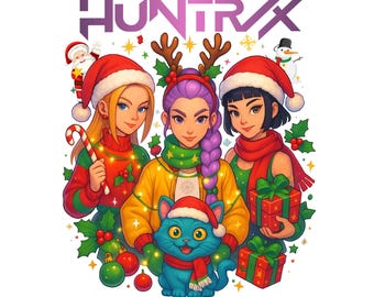 Kpop Demon Hunter Christmas PNG Clipart, Saja Girls (Digital Download)