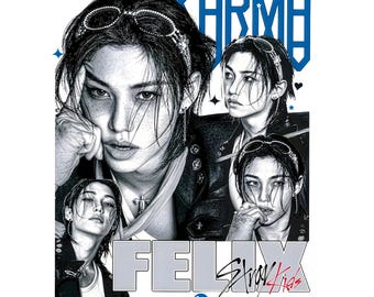 Felix Stray Kids KARMA Bootleg Art PNG, K-Pop Design (Digital Download)