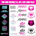 Kpop Logo Bundle PNG SVG AI eps pdf, Huntrix Logo Files, Saja Boys Clipart, Kpop Demon Hunters Logos, Editable Vector MerchPack, kpopcosplay