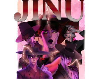 Jinu Saja Boys PNG, Kpop Demon Hunters Digital Download, Saja Boys Merch Clipart, Jinu Baby Mystery Romance PNG, Kpop Movie Shirt Design