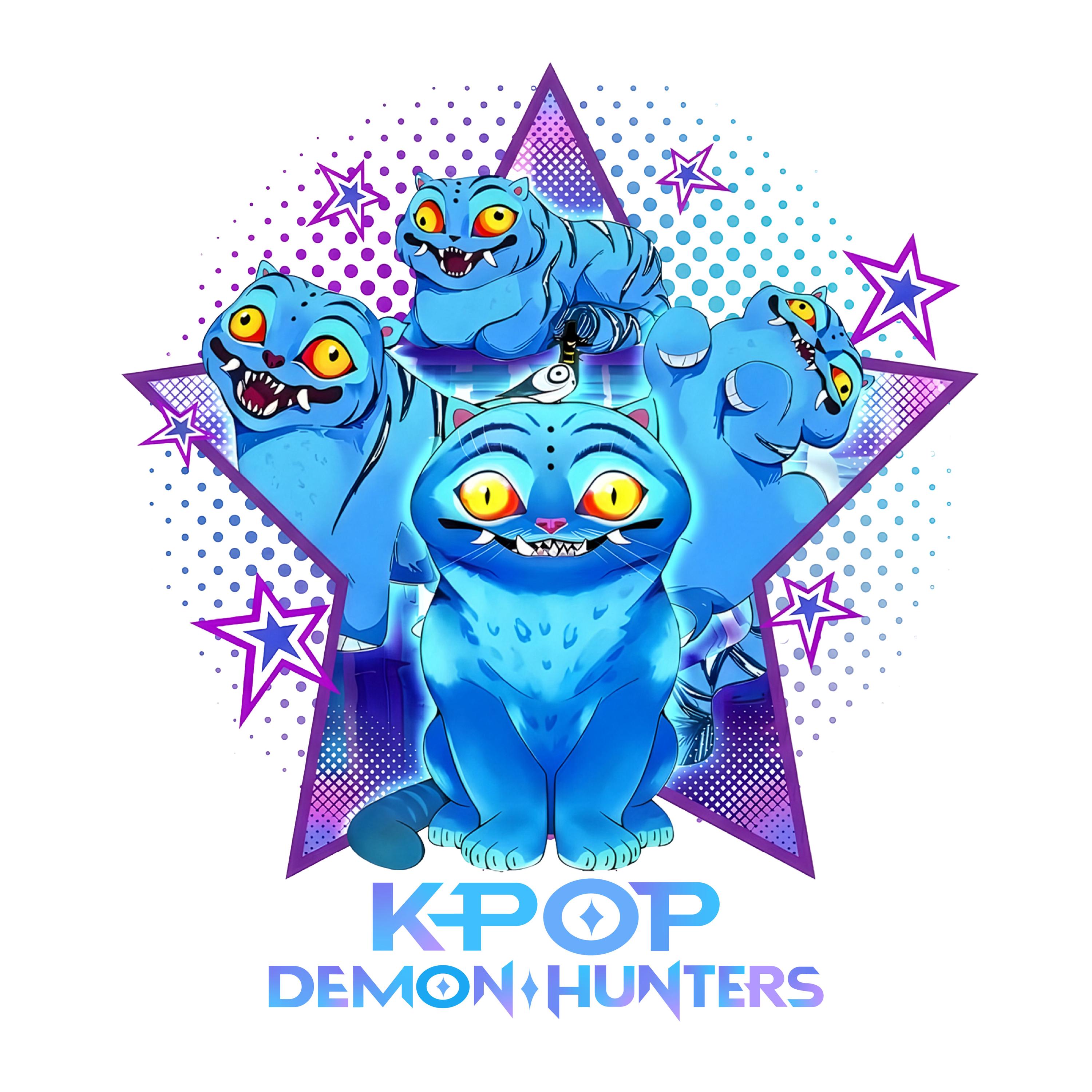 Huntrix Derpy Tiger PNG, Kpop Demon Hunters Tiger Clipart, Derpy