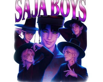 Saja Boys PNG, K-pop Demon Hunters Clipart (Digital Download)