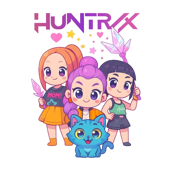 Kpop Huntrix PNG Bundle, Manga-Style Clipart (Digital Download)