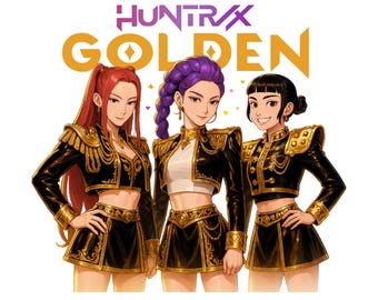 Kpop Huntrix Golden Girls PNG / Fan Art Anime (Download digitale)