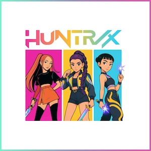 Kpop Demon Hunters Huntrix PNG Clipart, Anime Fan Art (Digital Download)