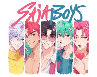 Saja Boys PNG, Arte de fans de Demon Hunters, Diseño de merchandising Kpop PNG, Archivo digital imprimible