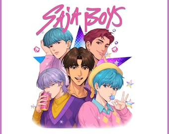 Saja Boys Kpop Dämonenjäger PNG Clipart (Digitaler Download)