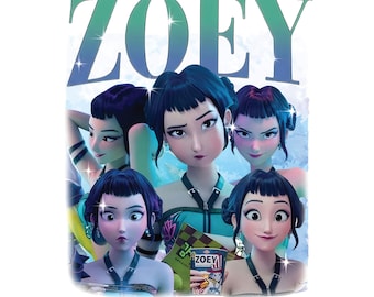Zoey Huntrix PNG, Design Kpop Demon Hunters PNG, Saja Girls PNG, Anime Lover Gift Mira, Rumi, Zoey, Derpy Tiger Png, Huntrix Fan Shirt K pop