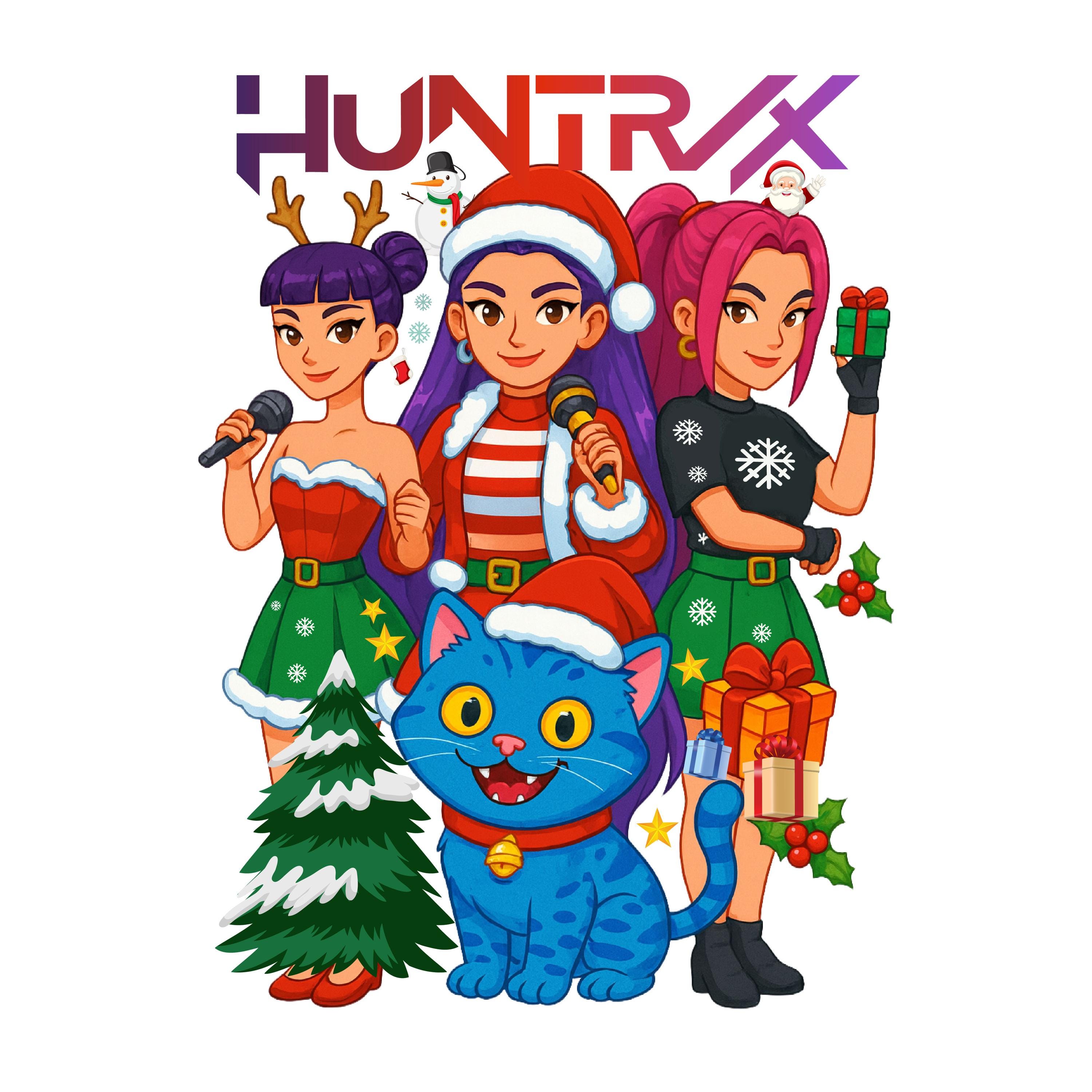 Huntrix Anime Festif Graphique Design Noël Garder Au Chaud