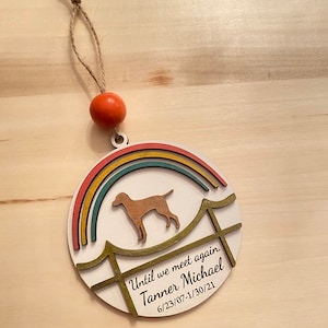 Vizsla Rainbow Bridge Memorial Dog Ornament