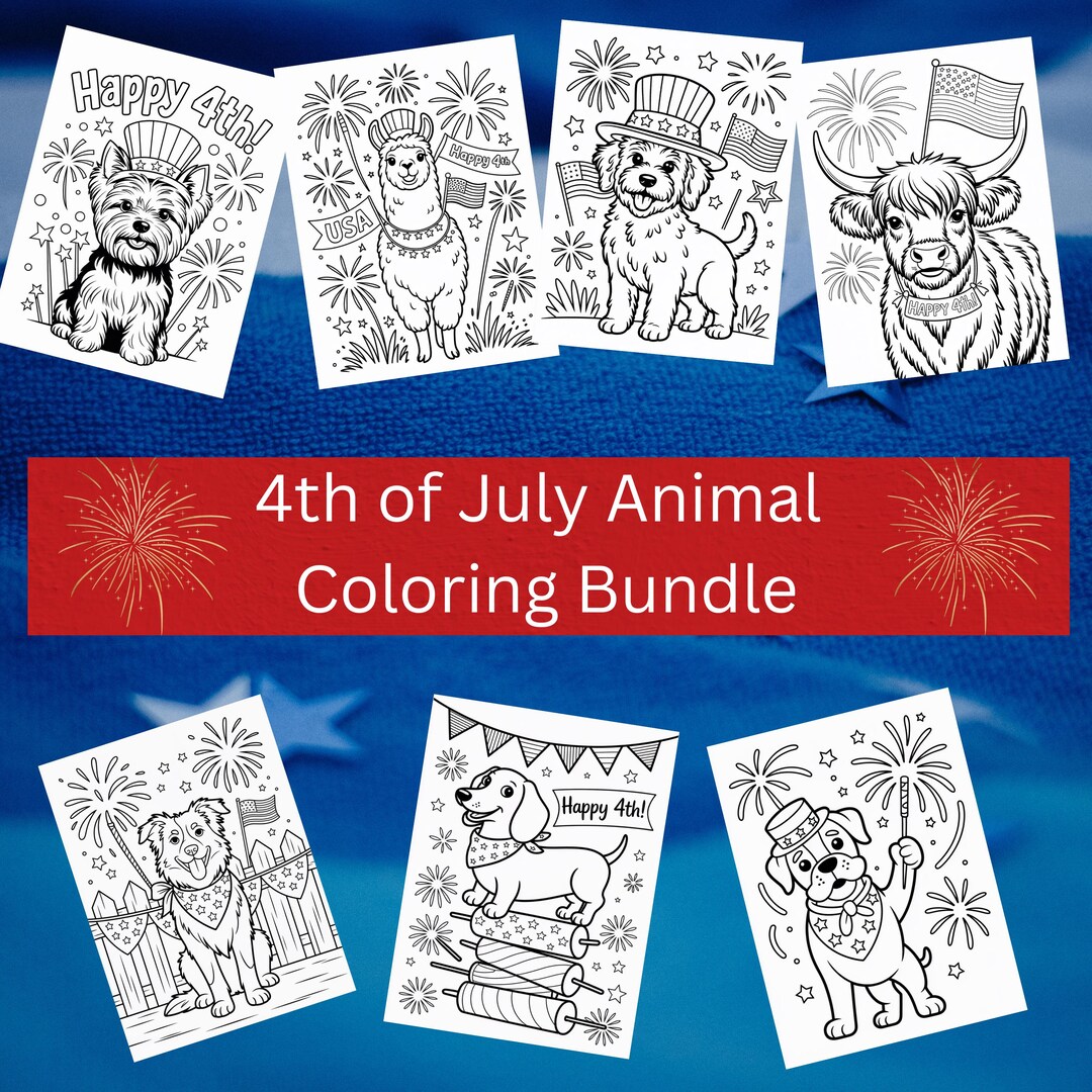 4th of July Animal Coloring Pages | Printable Coloring Pages | Kids ...