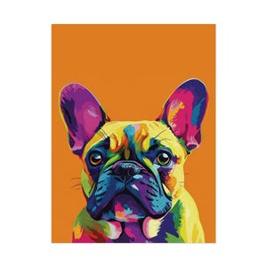 French Bulldog Pop Art Portrait | Dog Pop Art | Dog Lovers | Dog Gift | Unique Pet Portrait | Pop Art Dog Prints | Pop Art Wall Art |