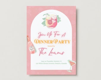 Elegant Dinner Party Invite Printable