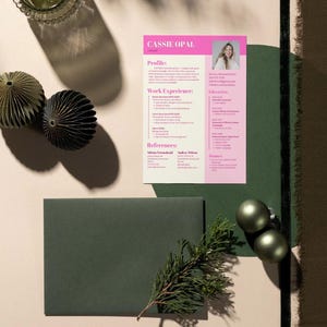 Bubblegum Pink Printable Resume Template