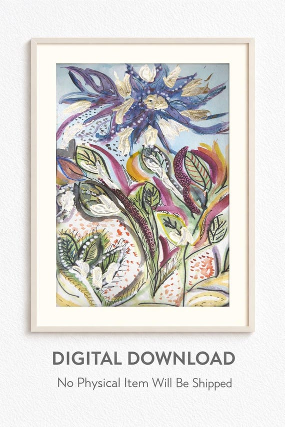 Abstract Modern Nature Artwork - Wild Bloom Series - Wild Bloom 1 (Digital Download)