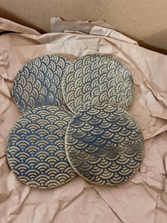 Handmade Textured Ceramic Coasters (Pairs) — Unique, Earthy & One-of-a-Kind