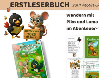 Reading book for children ages 3 and up | 17 imaginative stories as PDF download | Piko & Luma children&#39;s book | Adventure Valley for elementary school children