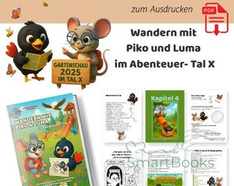 Activity book for children | Piko Luma adventure book | Stories, coloring pages | Gift for children, daycare & school | Summer holiday activities
