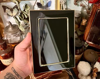 Black & Gold Witchcraft Scrying Divination Mirror