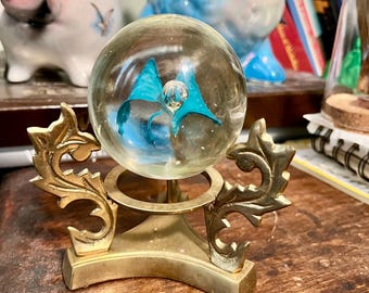 Golden Crystal Ball or Geode Holder for Diviniation or Fortune Telling