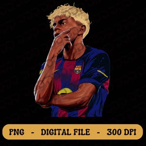 Lamine Yamal Png, Yamal png / Barcelona PNG Diseño, Lamine Yamal Poster, Barcelona fan Shirt Design, Yamal Cricut, Yamal Sublimation, Soccer