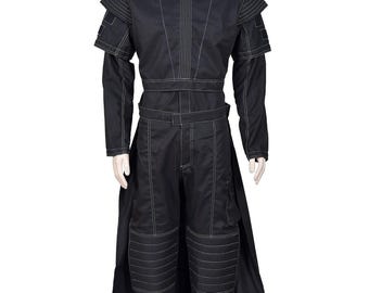 Traje de vuelo mandaloriano / Inspirado en el libro de Boba Fett / Traje de cazarrecompensas negro de Star Wars