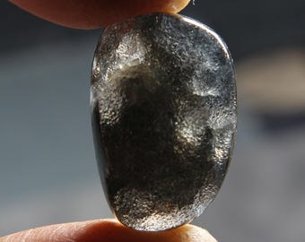 Gray Drusy Freeform Cabochon 26.5 x 17.6 mm